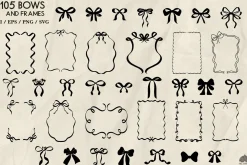 Bows and frames Svg Png collection