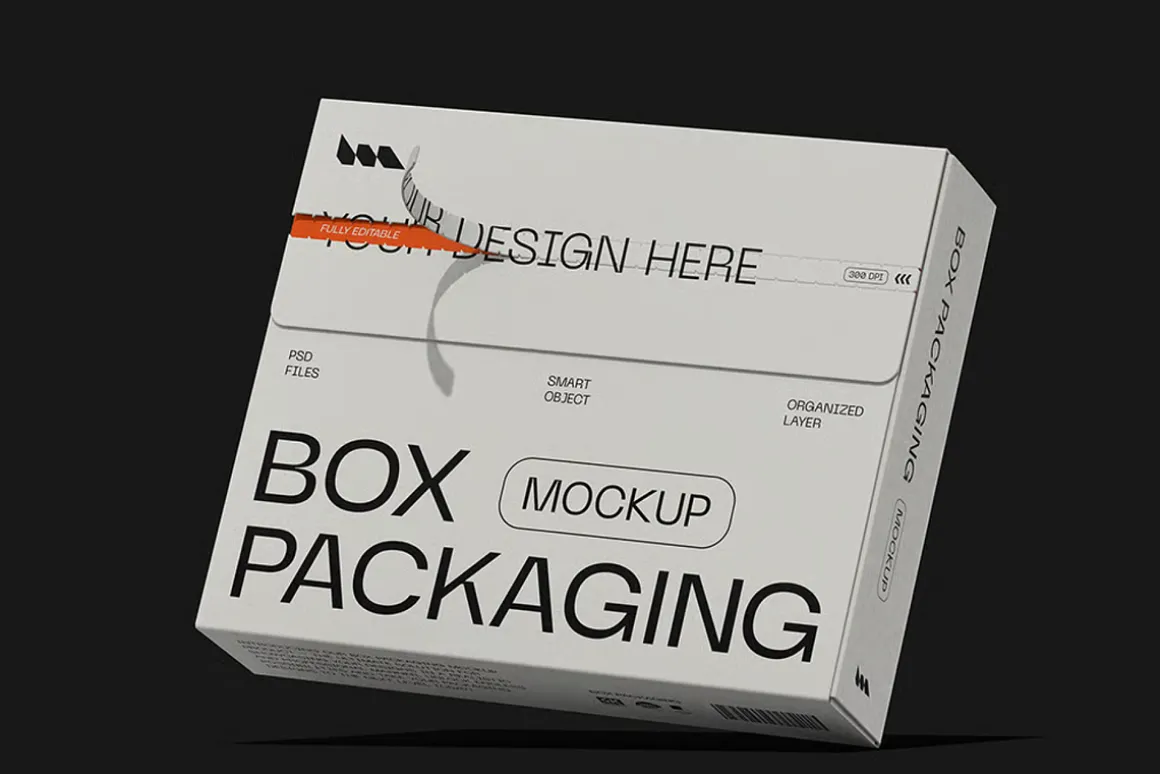 Box Packaging Mockup Two Angles
