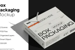 Box Packaging Mockup Two Angles