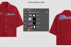 Boxy button up shirt mockup