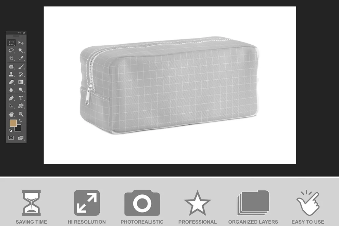 Boxy Pencil Pouch Mockup