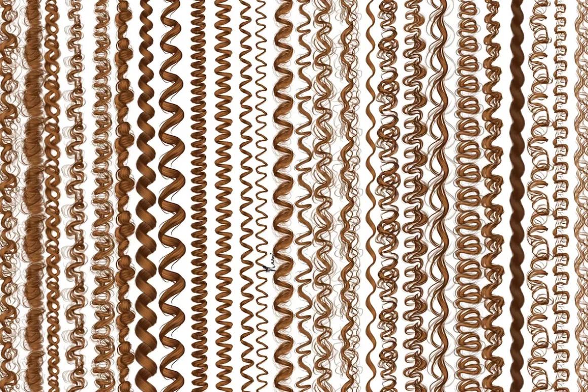Braid and Curl Brushes for Procreate