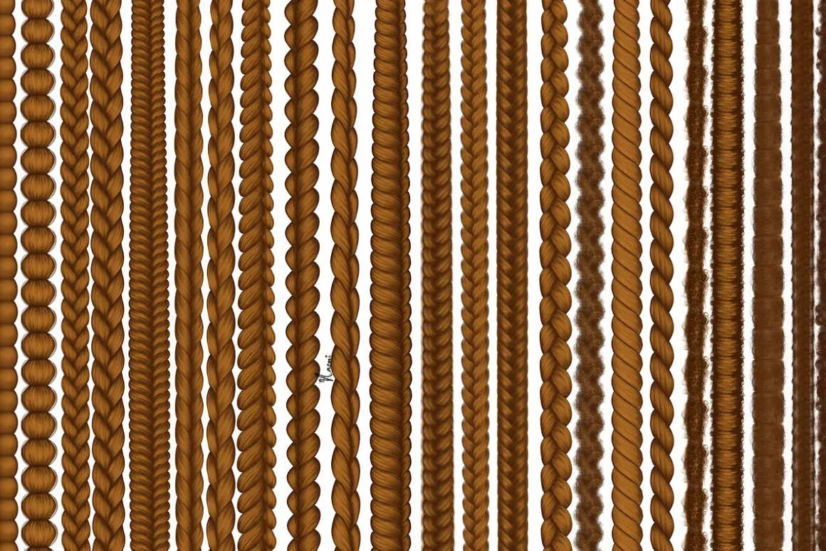 Braid and Curl Brushes for Procreate