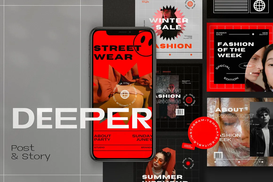 Brand Social Media Pack Canva Bundle