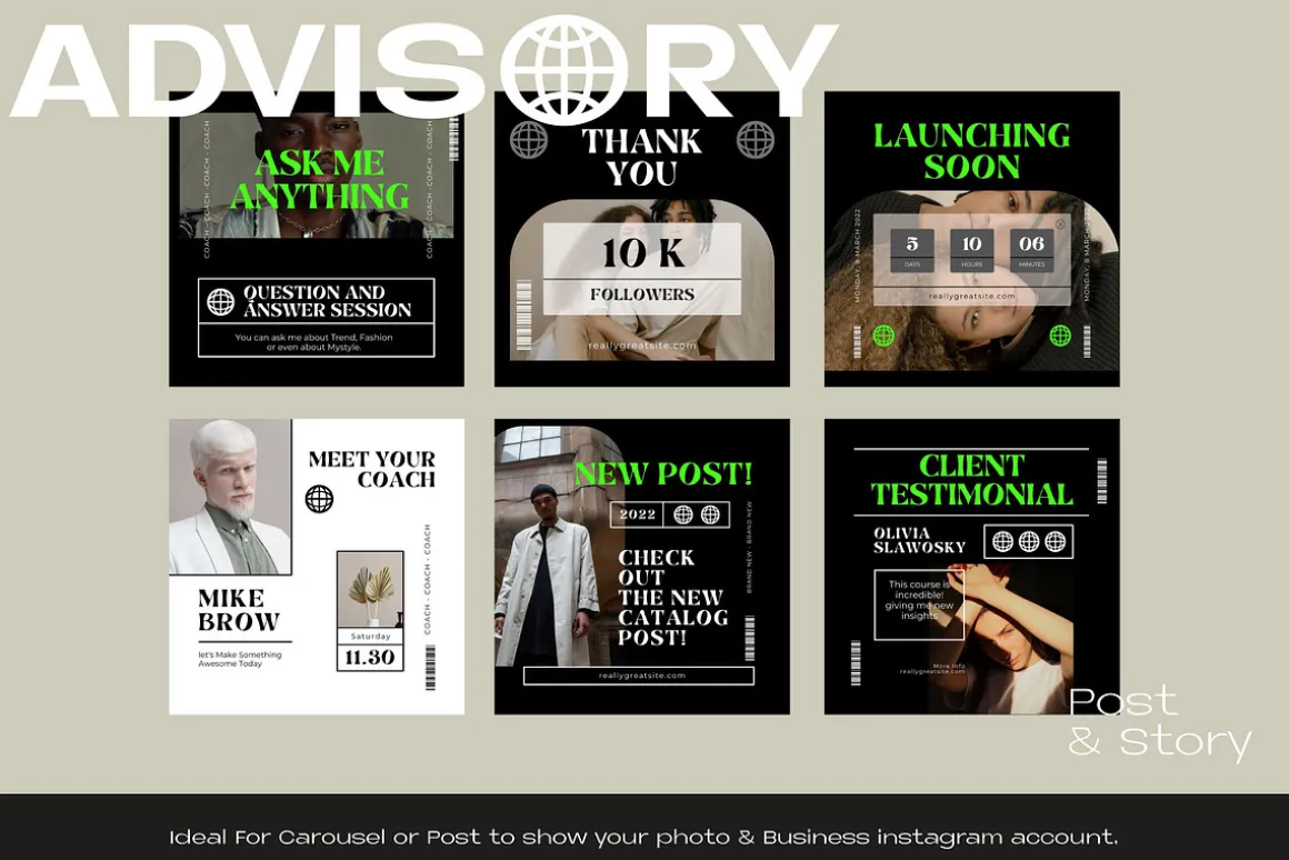 Brand Social Media Pack Canva Bundle