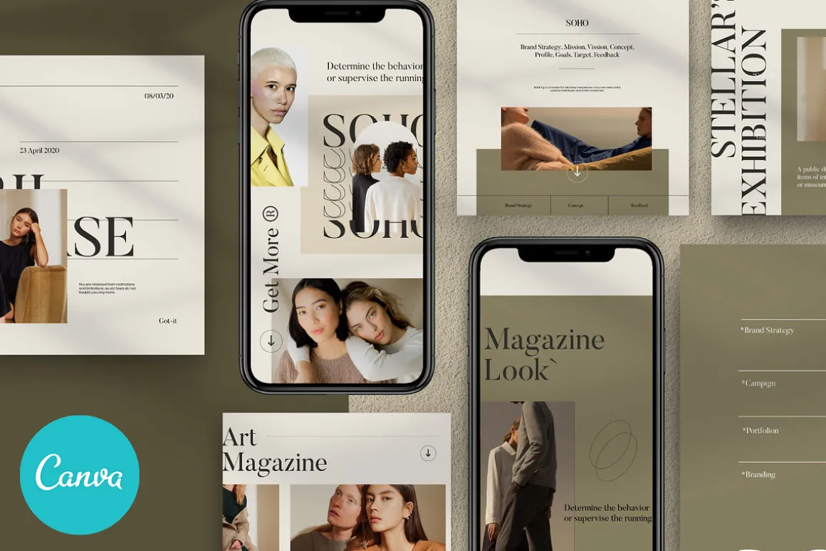 Brand Social Media Pack Canva Bundle
