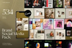 Brand Social Media Pack Canva Bundle