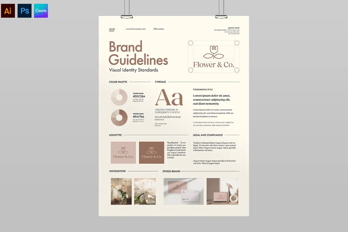 Brand Guidelines Poster Template
