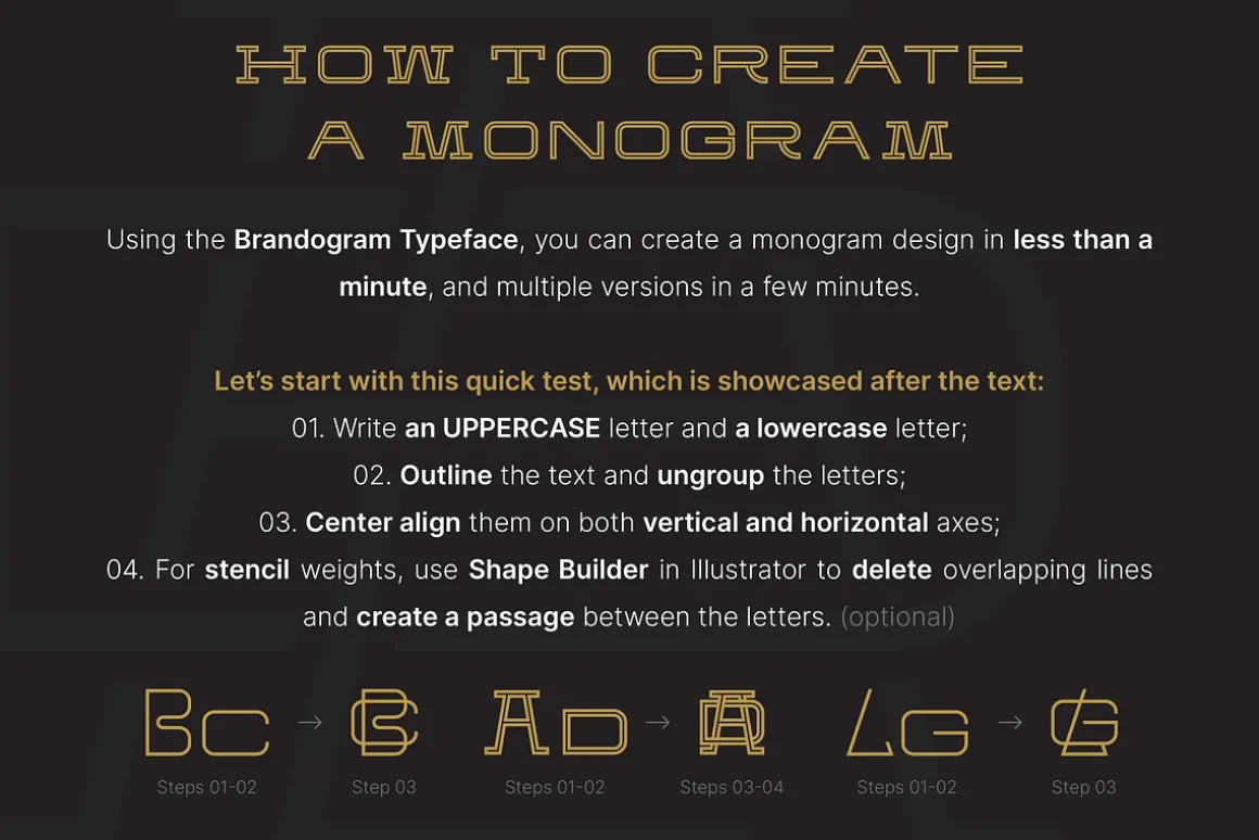Brandogram Bold Monogram Typeface