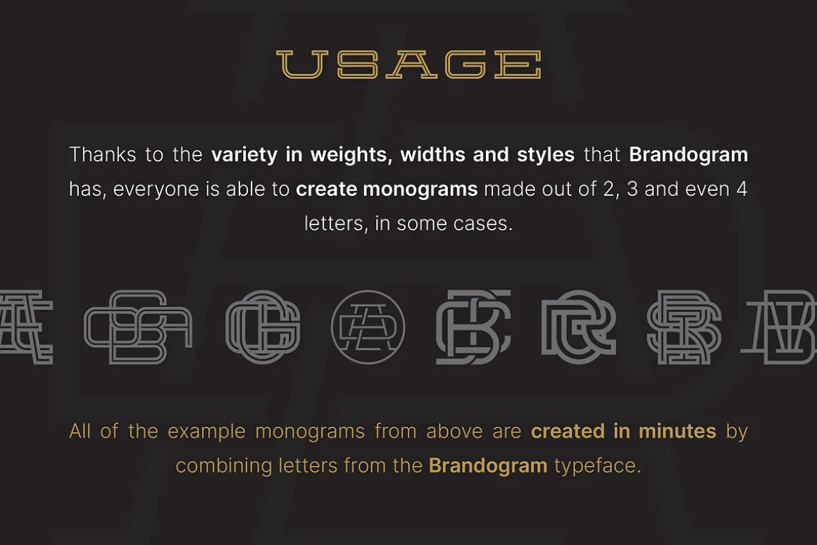 Brandogram Bold Monogram Typeface