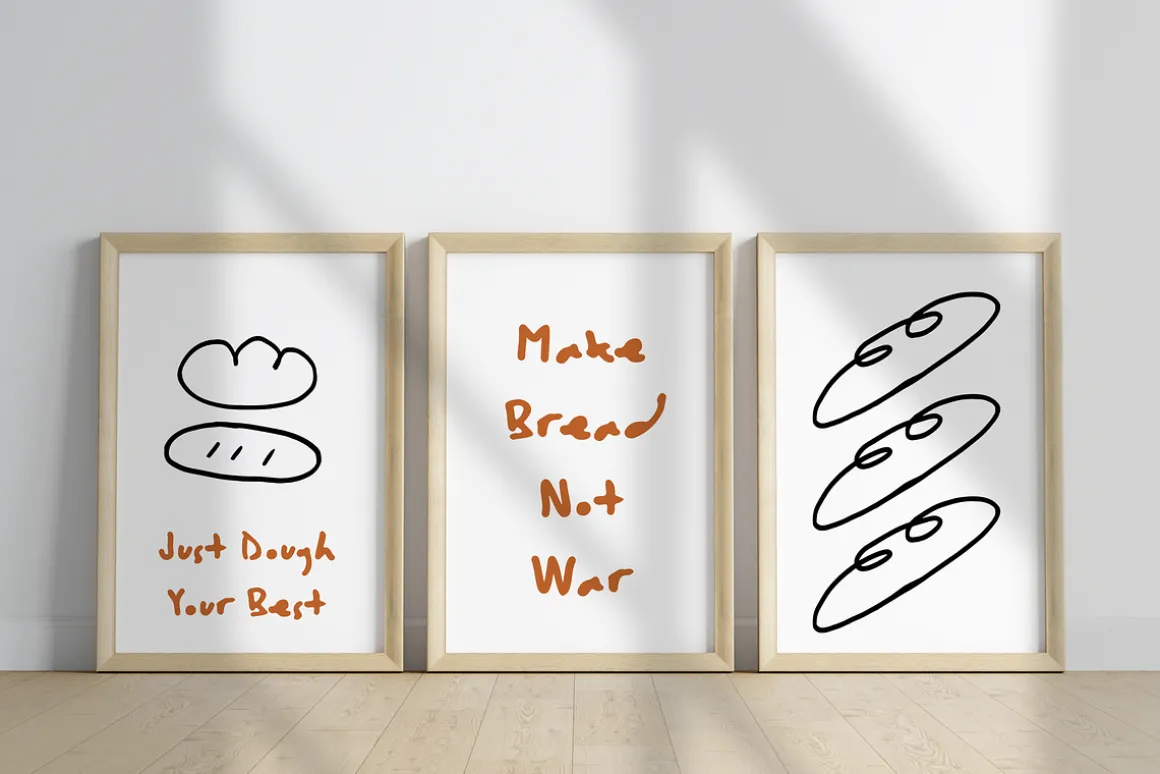 140+ Bread & Bakery Hand-Drawn Set
