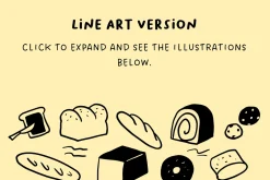 140+ Bread & Bakery Hand-Drawn Set
