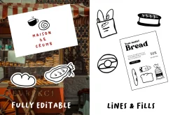 140+ Bread & Bakery Hand-Drawn Set