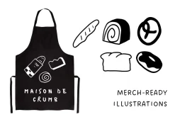 140+ Bread & Bakery Hand-Drawn Set
