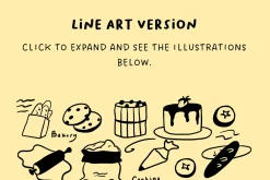 140+ Bread & Bakery Hand-Drawn Set