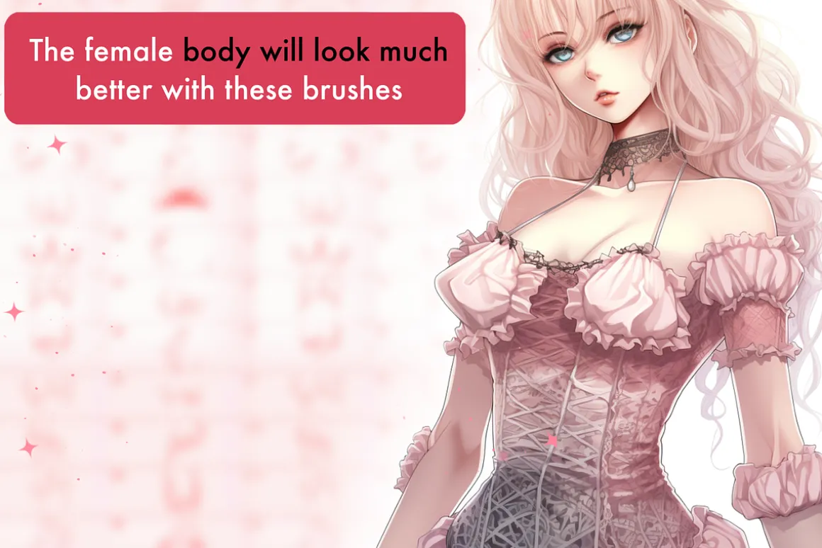 Breast female body procreate brushes