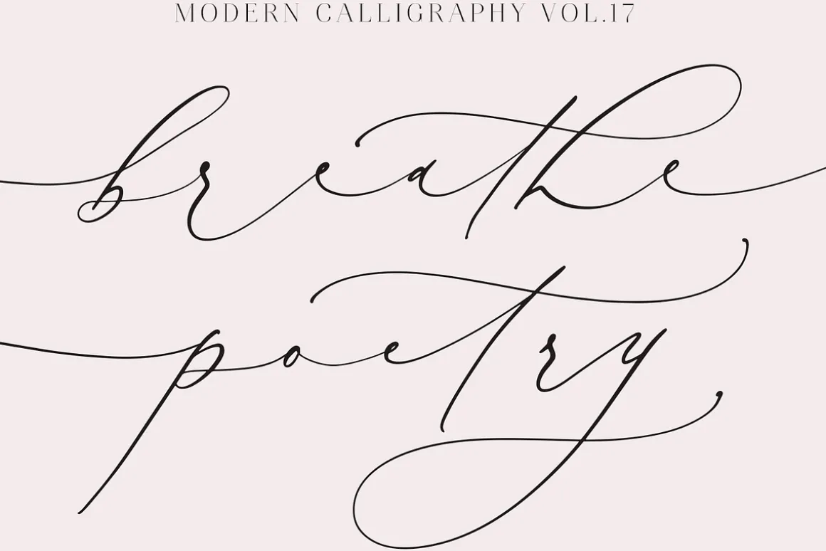 Breathe Poetry // Modern Calligraphy