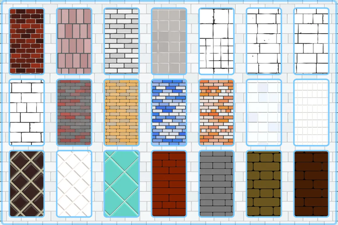 Bricks and Tiles Illustrator Pattern