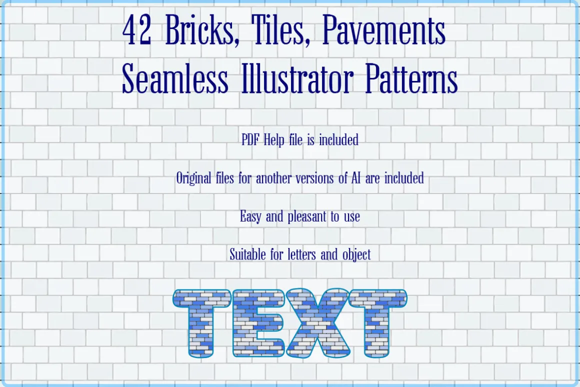 Bricks and Tiles Illustrator Pattern