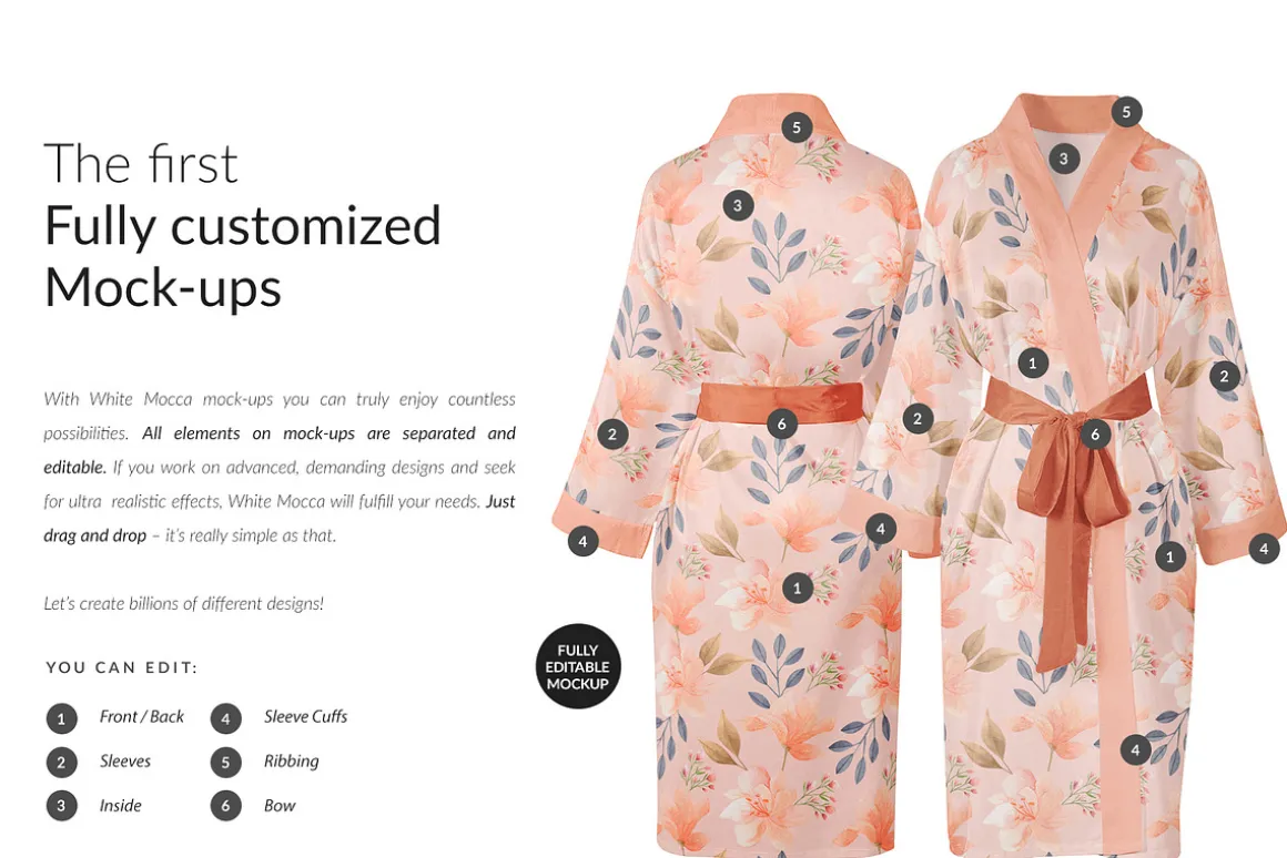 Bride Satin Bathrobe 5x Mock-ups