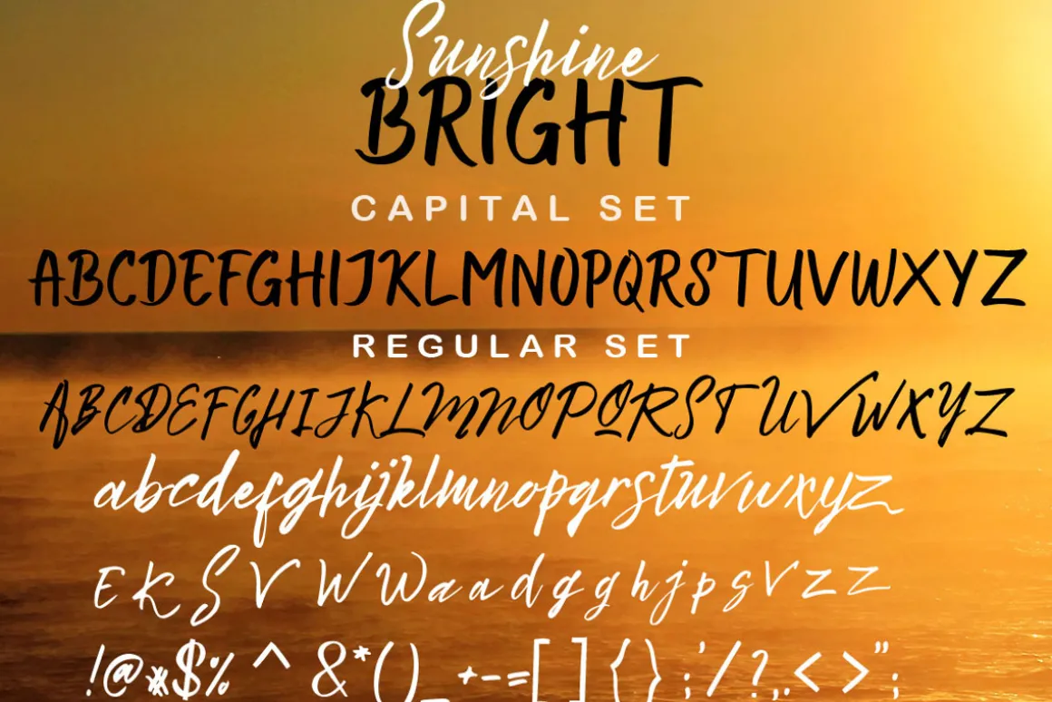 Bright Sunshine Beautiful "Font Duo"