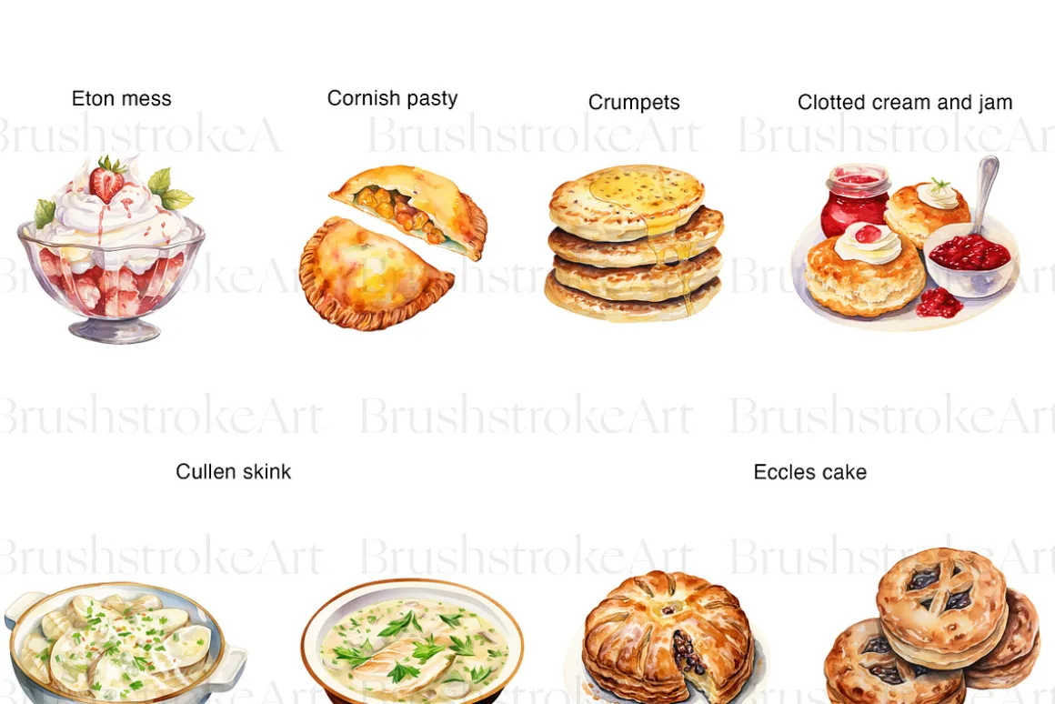 British Food Clipart, Fish and Chips