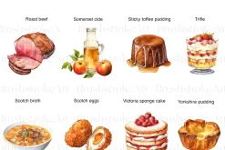 British Food Clipart, Fish and Chips
