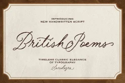 British Poems - Old Handwritten Font