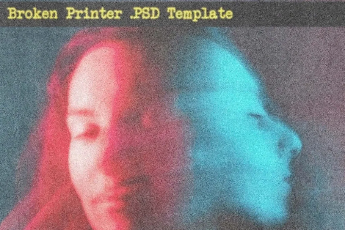 Broken Printer .PSD Template
