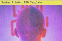 Broken Printer .PSD Template