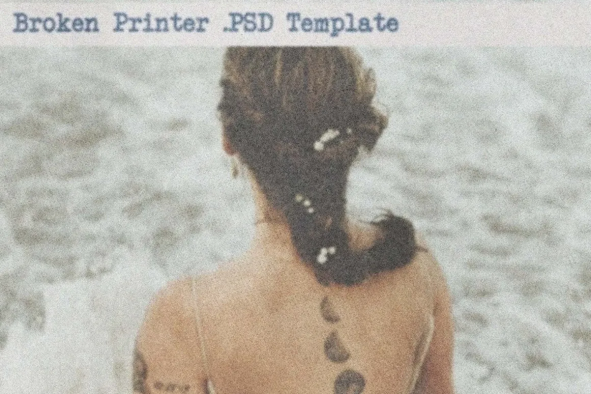 Broken Printer .PSD Template