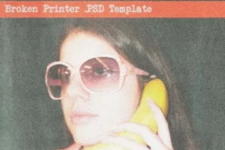 Broken Printer .PSD Template