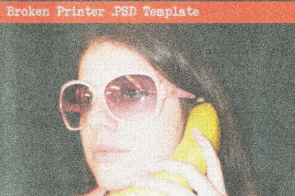 Broken Printer .PSD Template
