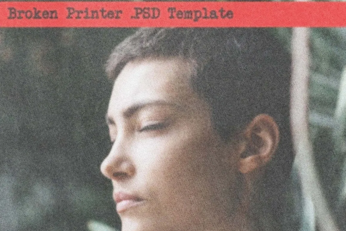 Broken Printer .PSD Template