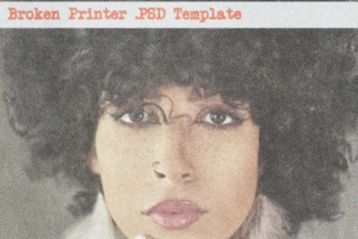 Broken Printer .PSD Template