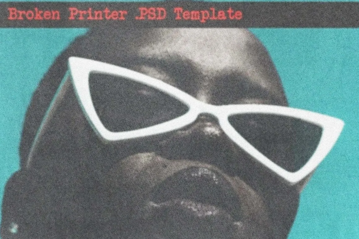 Broken Printer .PSD Template