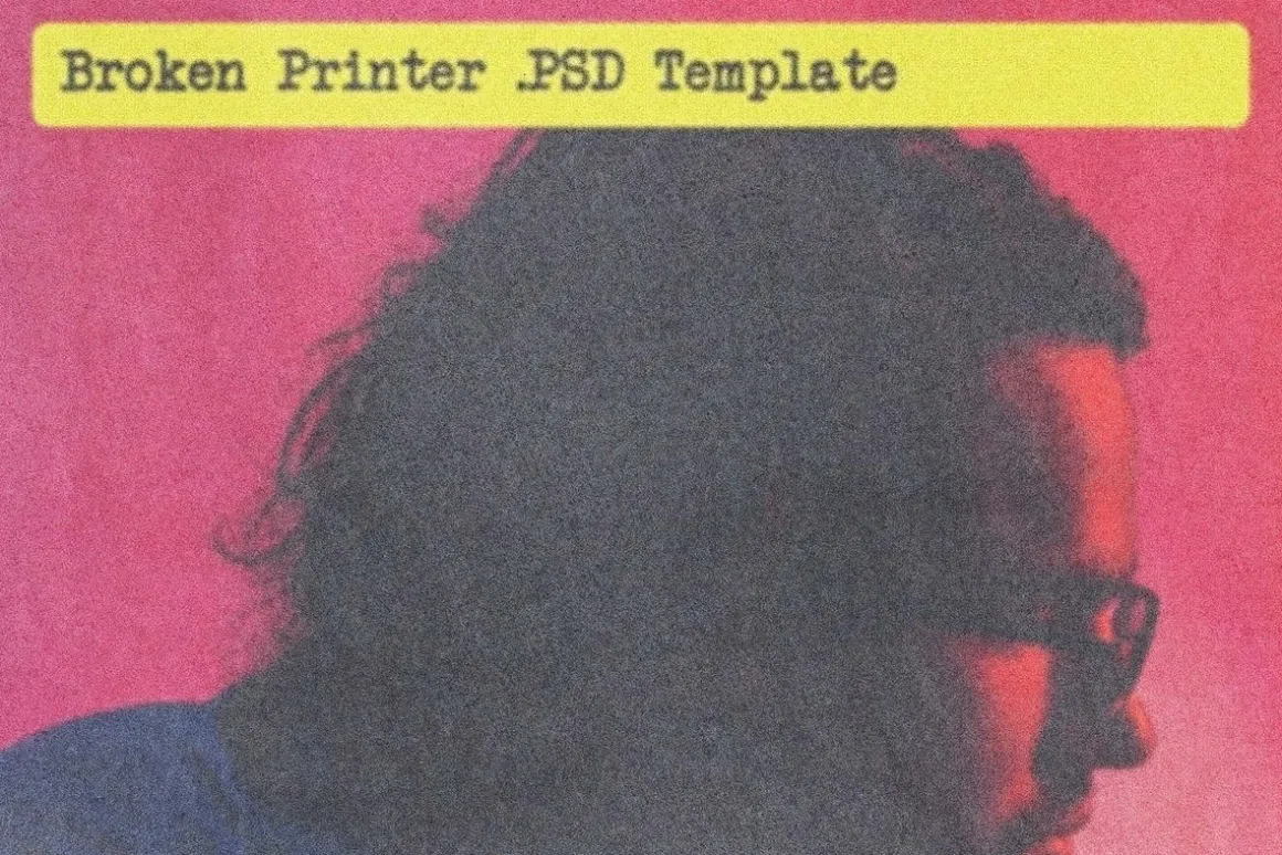 Broken Printer .PSD Template