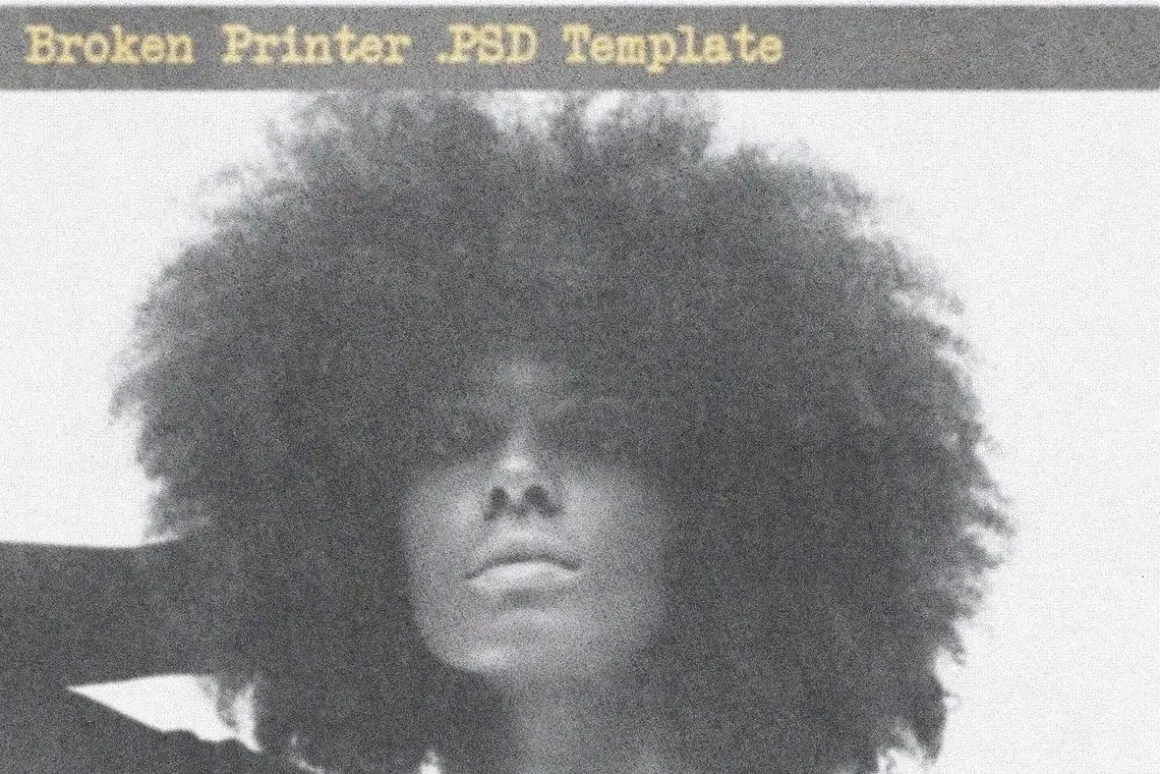 Broken Printer .PSD Template