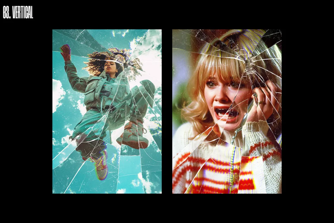 Broken Glass Photo Effects Bundle