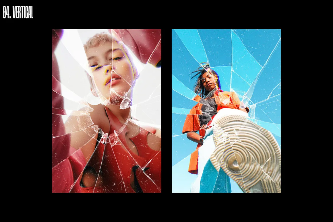 Broken Glass Photo Effects Bundle