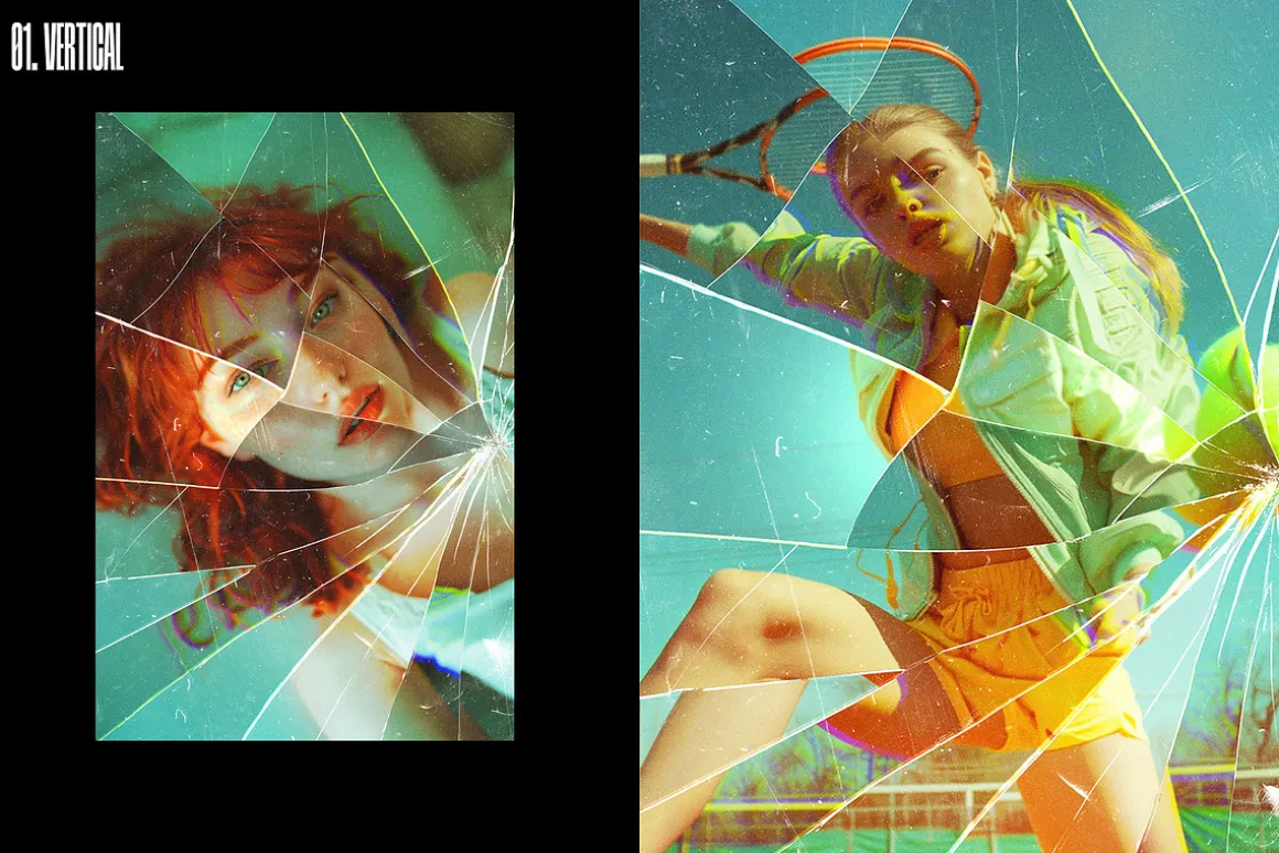 Broken Glass Photo Effects Bundle