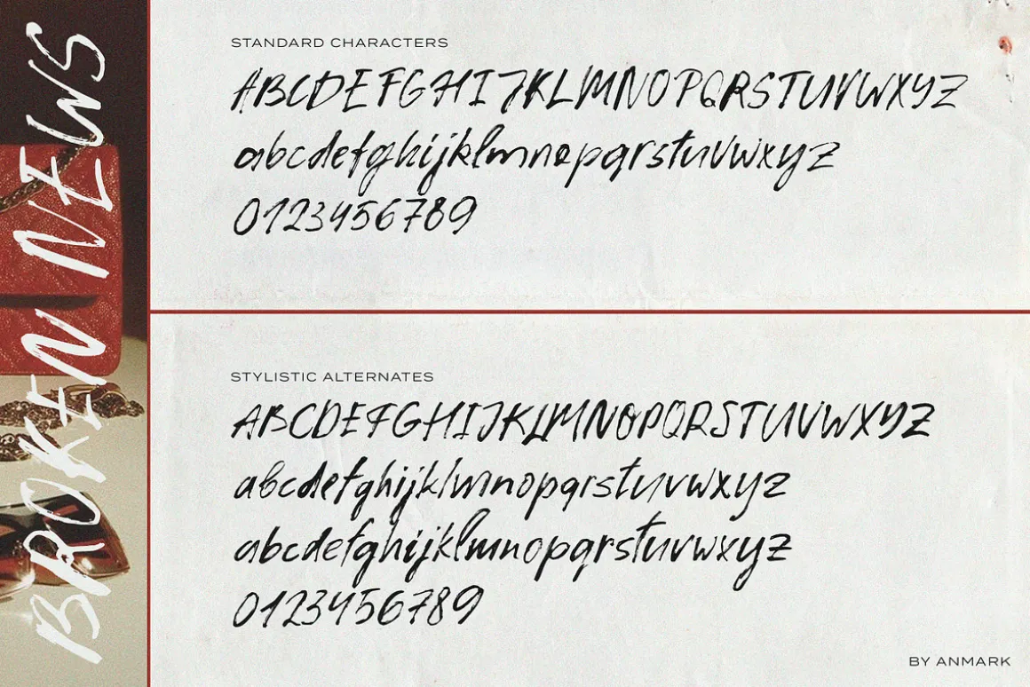 Broken News Messy Handmade Vibe Font
