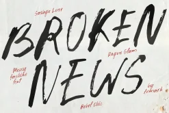 Broken News Messy Handmade Vibe Font