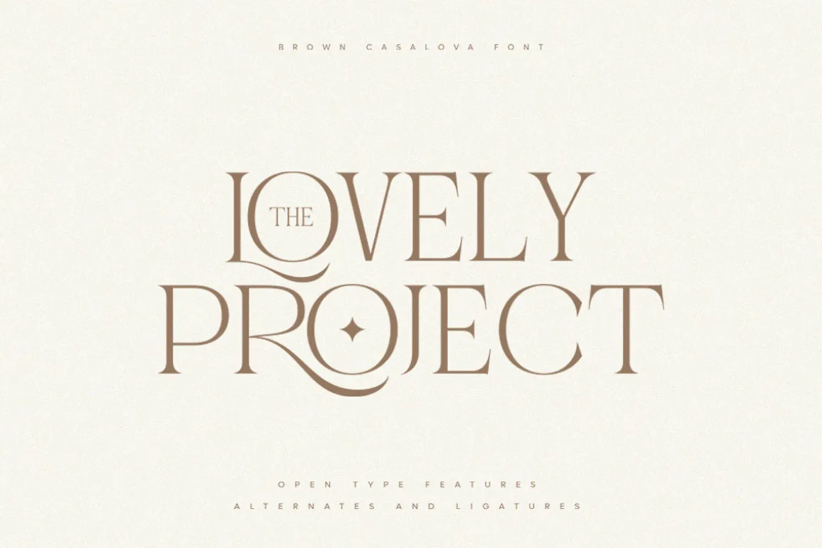 Brown Casalova | Stylish Typeface