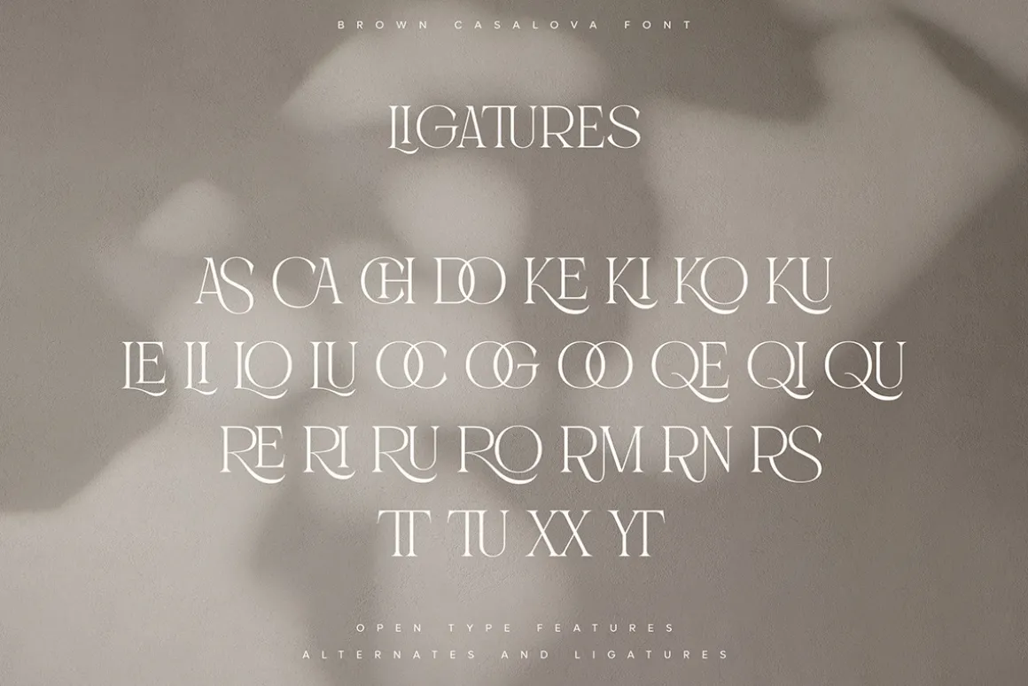 Brown Casalova | Stylish Typeface