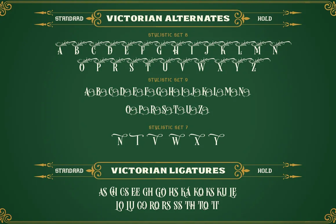 Brown Hunter Victorian Set