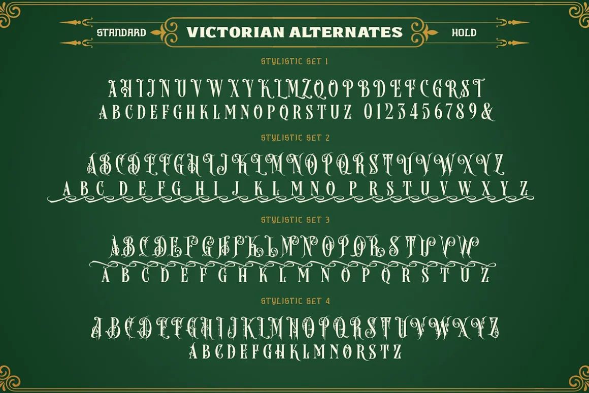 Brown Hunter Victorian Set