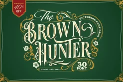 Brown Hunter Victorian Set