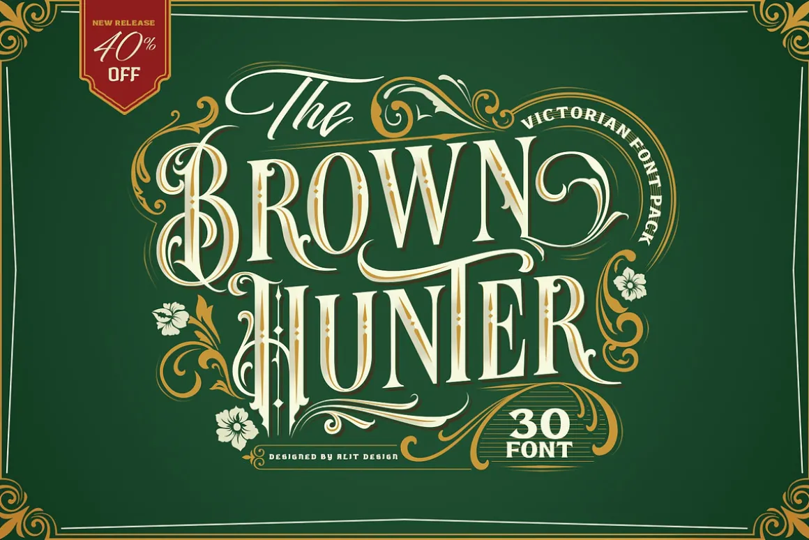 Brown Hunter Victorian Set