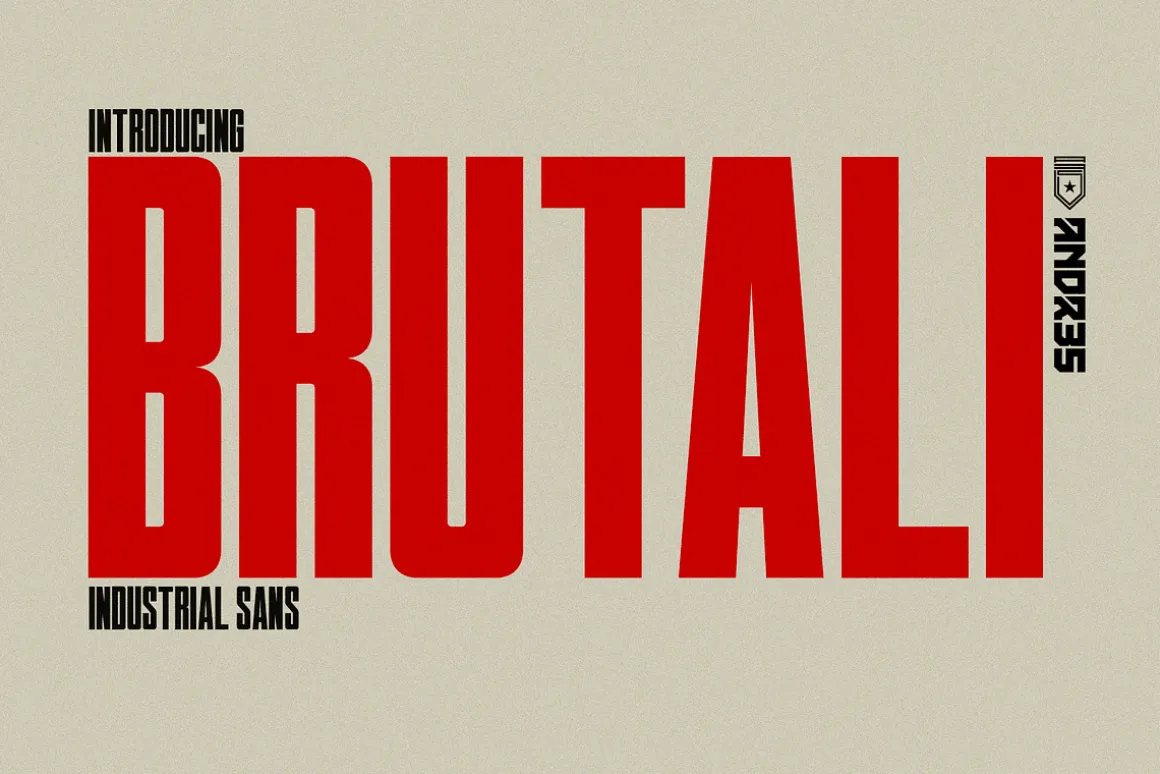 Brutali: Industrial Display Font
